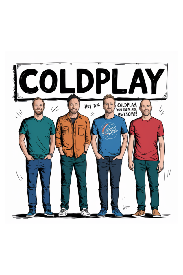 ColdPlay Band  Over Sized T-shirt